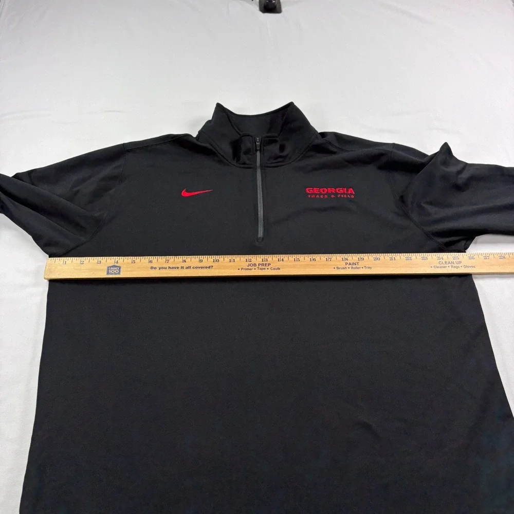 Georgia Bulldogs Nike Sweatshirt Mens XL Black 1/4 Zip Pullover Dri Fit NCAA